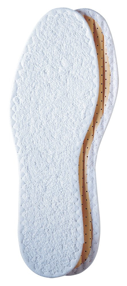 Pedag Summer | Terry Cotton Sockless Insoles | Barefoot Inserts | Handmade in Germany | Absorbs Sweat & Controls Odor | Wear Without Socks | Washable | US Women 9/ Men 6/ EU 39 | White | 1 Pair - BeesActive Australia