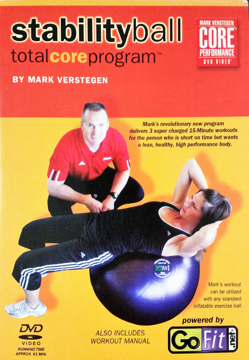 Core Fitness Total Core Program Stability Ball DVD With Workout Manual - BeesActive Australia