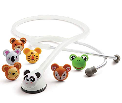 ADC Adscope Adimals 618 Pediatric Stethoscope, AFD Tunable Technology White