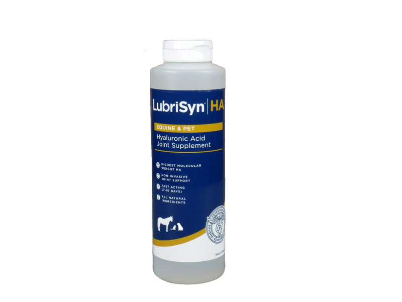 LubriSynHA Hyaluronic Acid Pet & Equine Joint Formula 16oz - All-Natural, High-Molecular Weight Liquid Hyaluronan - Joint Support for Horses, Dogs, Cats - Promotes Healthy Joint Function, Made in USA 16-Ounce - PawsPlanet Australia
