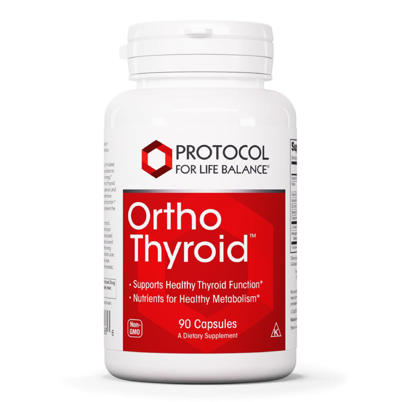 PROTOCOL FOR LIFE BALANCE Ortho Thyroid, with Ashwagandha, 90 Caps | Supports Healthy Thyroid Function*, with Ashwagandha, Zinc, and Selenium, Non-GMO and Kosher