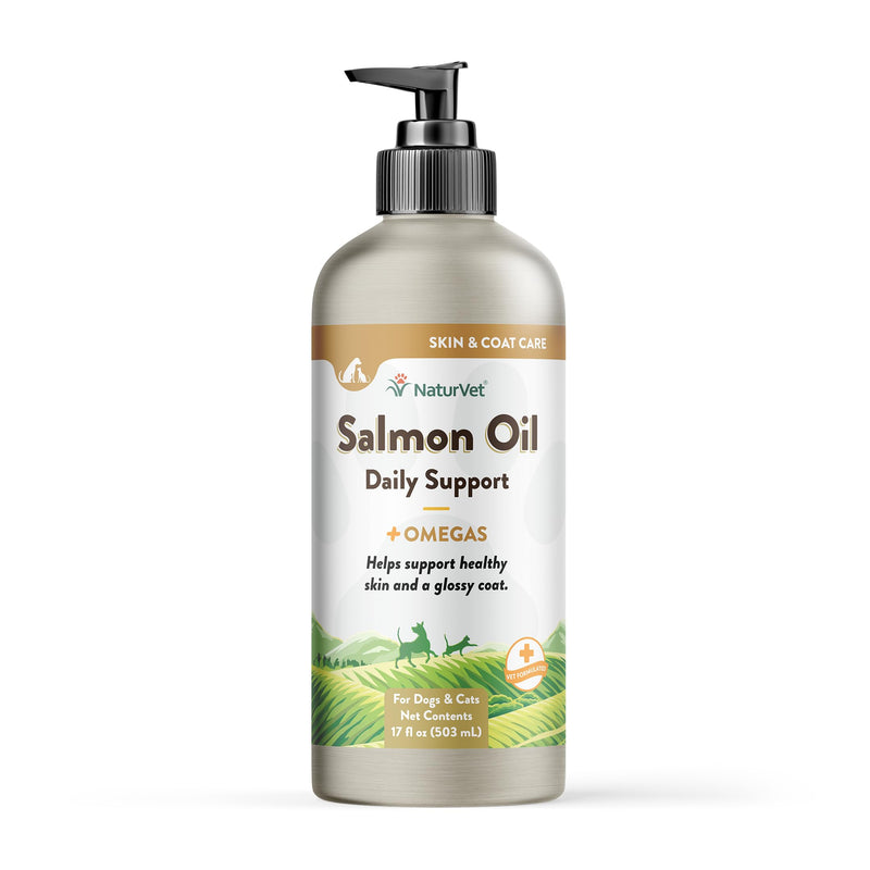 NaturVet – Salmon Oil Skin & Coat Plus Omegas | Supports Healthy Skin & Glossy Coat | Natural Source of Omega-3 & 6 Fatty Acids | for Dogs & Cats (17 oz Oil) 17 fl oz - BeesActive Australia