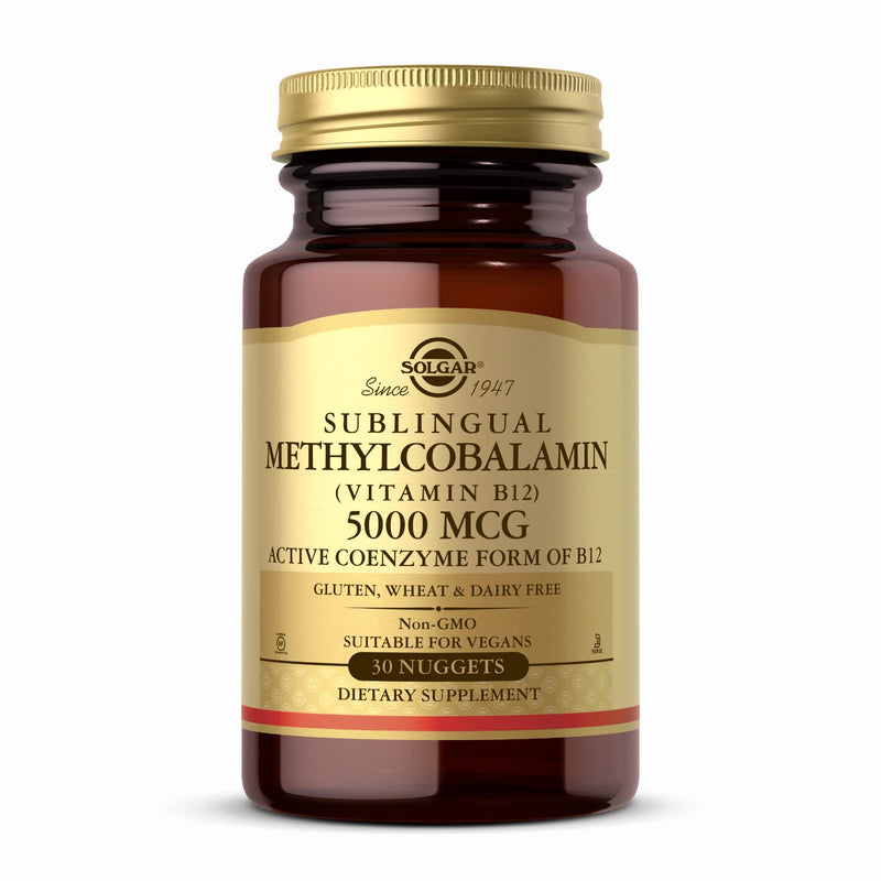 Methylcobalamin (Vitamin B12) 5000 mcg Solgar 30 Nugget Unflavored 30 Count (Pack of 1)