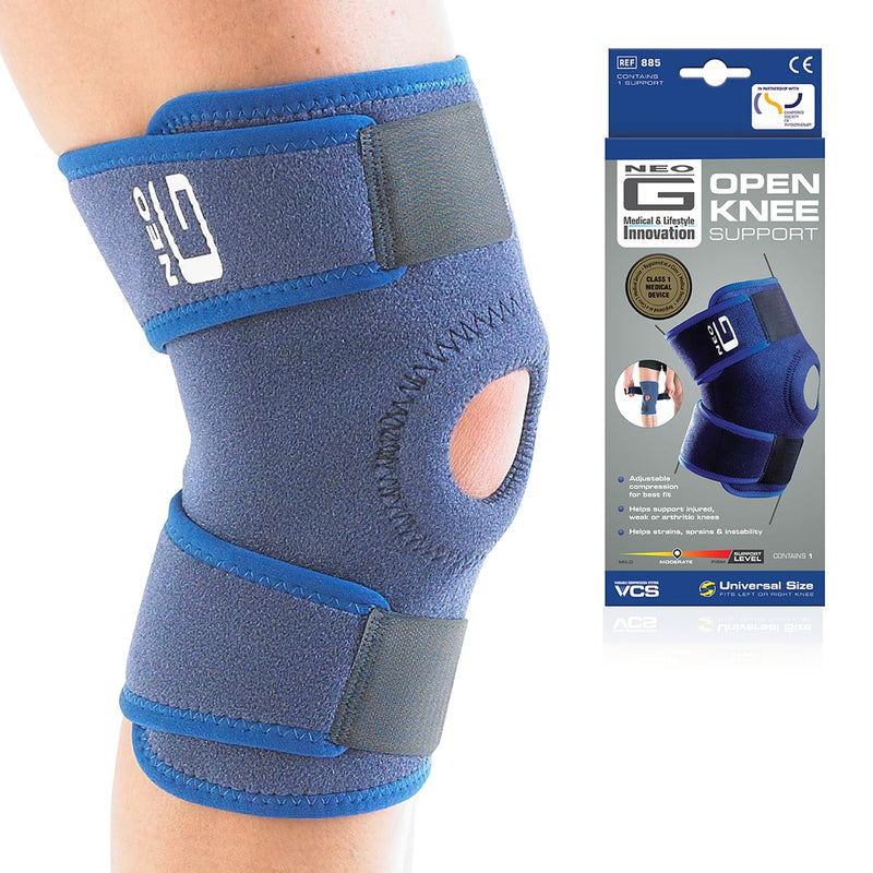 Neo-G Knee Support, Open Patella – Knee Support for Knee Pain Arthritis, Joint Pain Relief, Meniscus tear, runners knee, patella injuries – Knee support for women and men - Adjustable Compression - BeesActive Australia