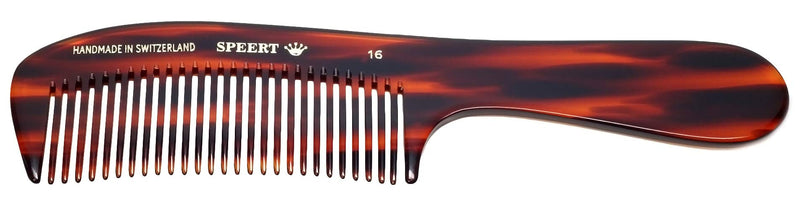 Speert #16 Acetate Tortoise Hairdressing Comb Men Women Thick Thin Curly Straight Hair Slick Styling Handmade in Switzerland 8.18" x 2" x 0.15" Brown/Burgundy/Auburn - BeesActive Australia
