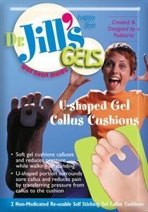 Dr. Jills Gel"U"-Shaped Callus Pads (Self-Stick & Re-Usable) - BeesActive Australia