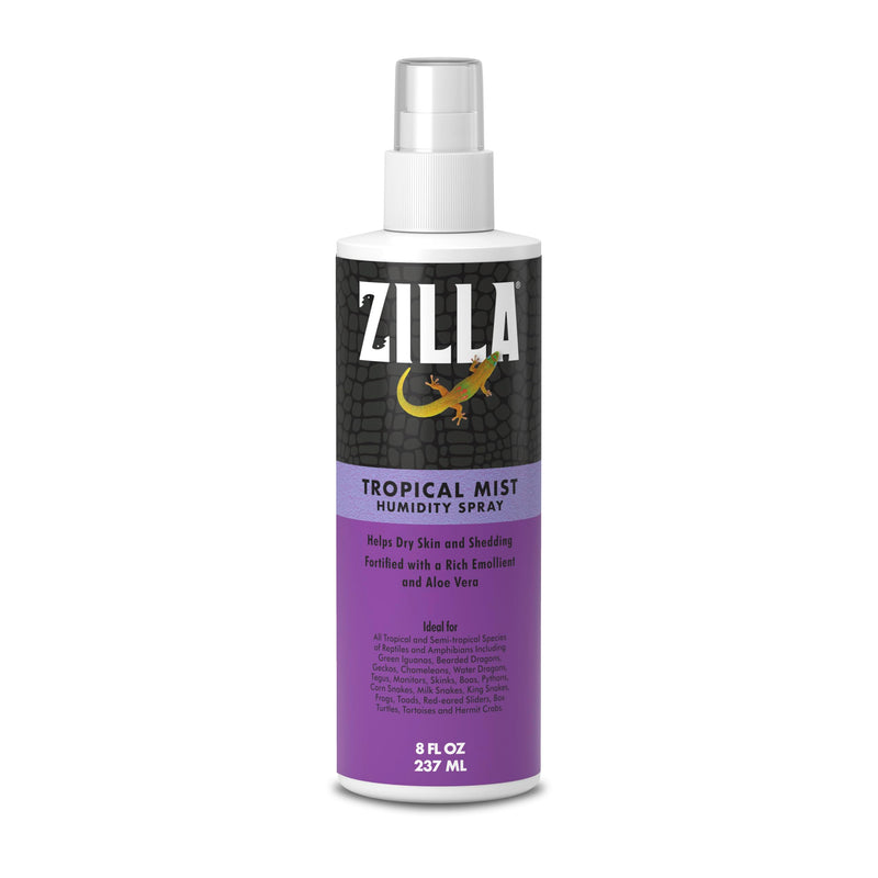 Zilla Tropical Mist Humidity Spray, Ideal for All Tropical Reptiles and Amphibians, Fortified with Aloe Vera 8 Fluid Ounces - PawsPlanet Australia