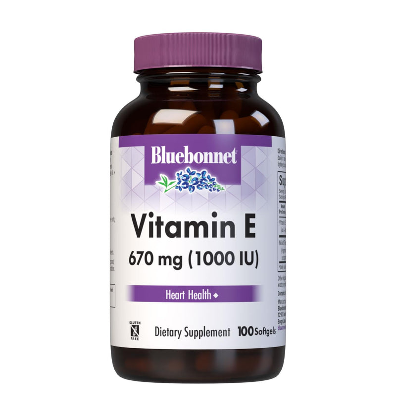 Bluebonnet Vitamin E 1000 IU Mixed Softgels, 100 Count | Gluten-Free, Dairy-Free