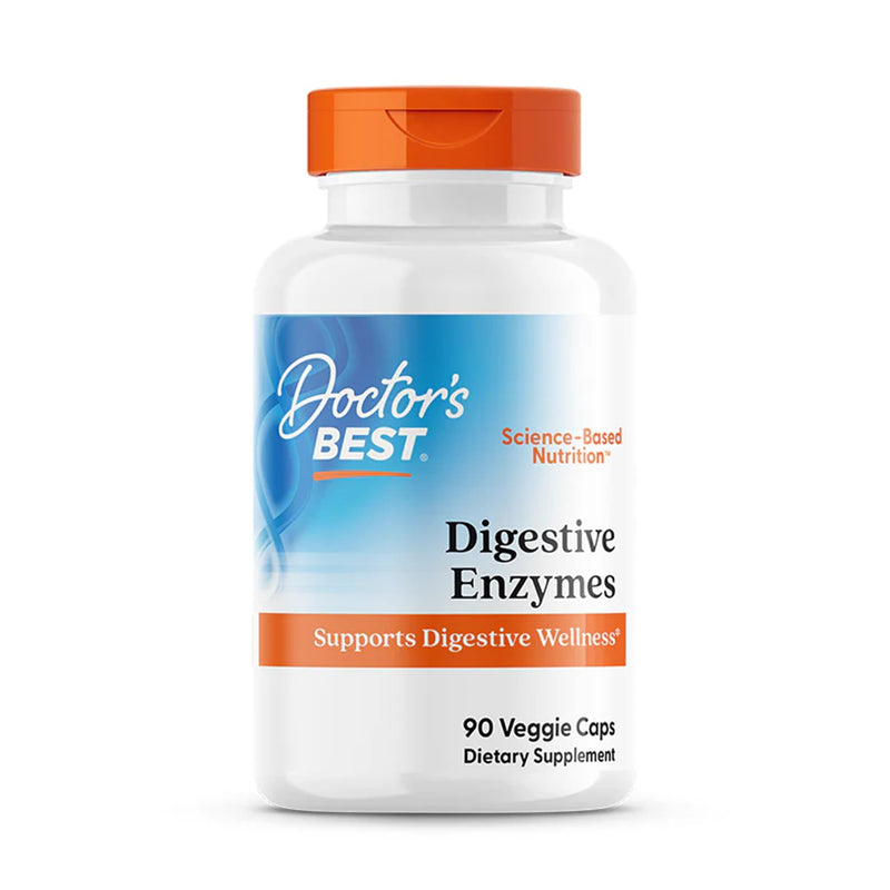 Doctor's Best Digestive Enzymes Supplement for Women & Men - Supports Gut Health, Digestion, & Overall Wellness, Formulated with Amylase, Super Enzyme Blend for Food Break Down - 90 Veg Caps (2 Pack) 90 Count (Pack of 2)