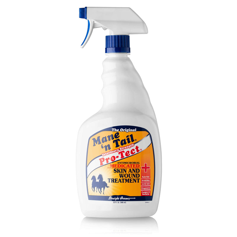 Mane 'n Tail Pro-Tect VETERINARY STRENGTH MEDICATED Skin and Wound Treatment 32 Ounce Spray - BeesActive Australia