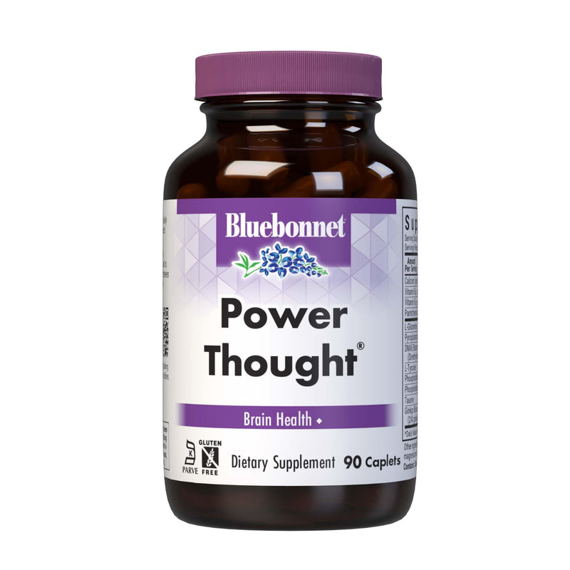 BlueBonnet Nutrition Power Thought Nootropic Brain Support with | L Tyrosine for Daily Focus; Non-GMO, Gluten-Free 90 Count (Pack of 1)