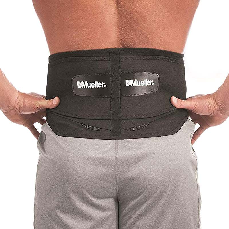 MUELLER Sports Medicine Lumbar Back Brace with Removable Pad, Ideal for Upper and Lower Back Pain, Relief & Support for Men and Women, Strains, Sciatica, Scoliosis Regular Size