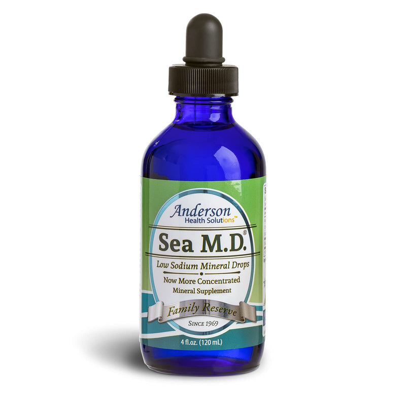 Anderson's Sea M.D. Concentrated Trace Mineral Drops, Ionic Electrolyte Magnesium Supplement, Aids in Muscle Cramps, Joint Health, Liquid Magnesium, Easy to Take, 4 fl oz, 60 Servings 4 Fl Oz (Pack of 1) - BeesActive Australia