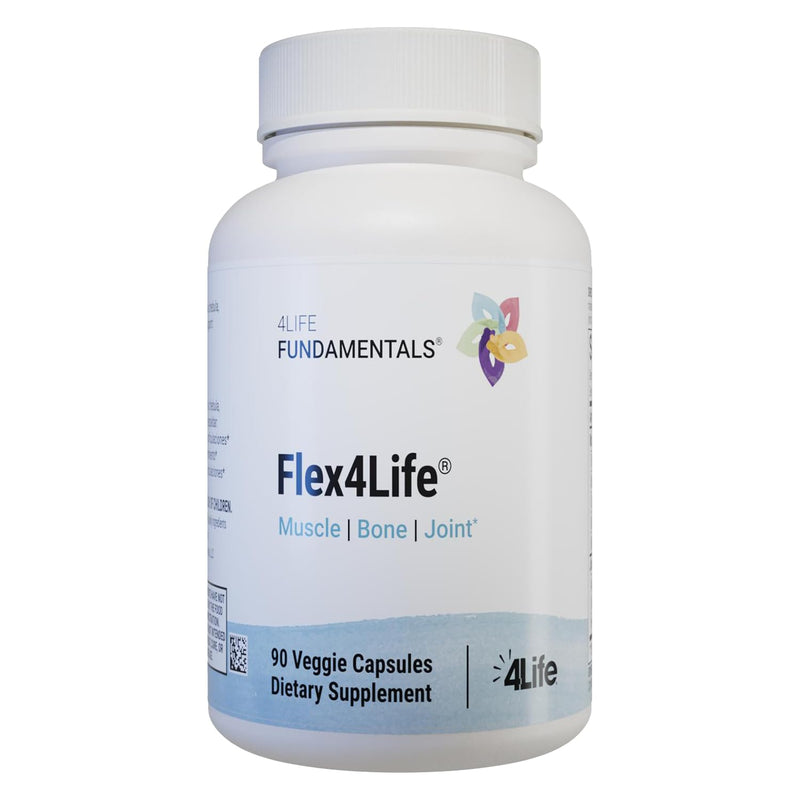 4Life Flex4Life Mobility Support with Turmeric Boswellia, 90 Capsules | Terminalia chebula, Hyaluronic acid, Flexibility, Muscle, Bone Support, Joint Support, Range of motion, Fluid balance