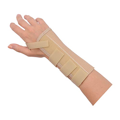Rolyan AlignRite Wrist Support Without Strap, Short Length, Right, Large, Comfortable Stabilization & Support Brace, Ergonomic Thumb Opening for Full Finger Range of Motion, Breathable & Comfy
