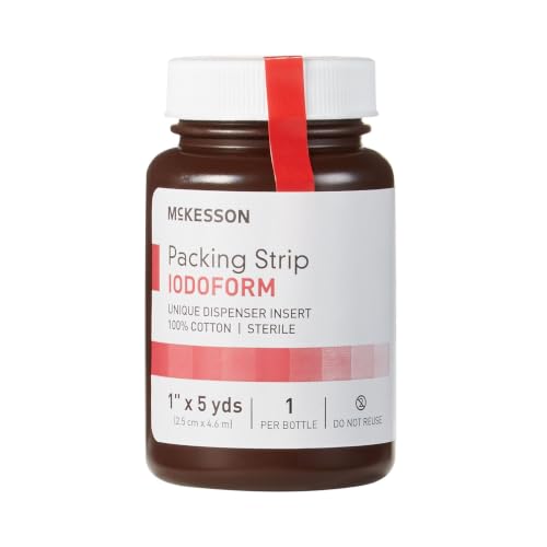 McKesson Packing Strip, Sterile, Cotton, Iodoform, 1 in, 1 ct 1 Inch x 5 yards Iodoform (1 Count)
