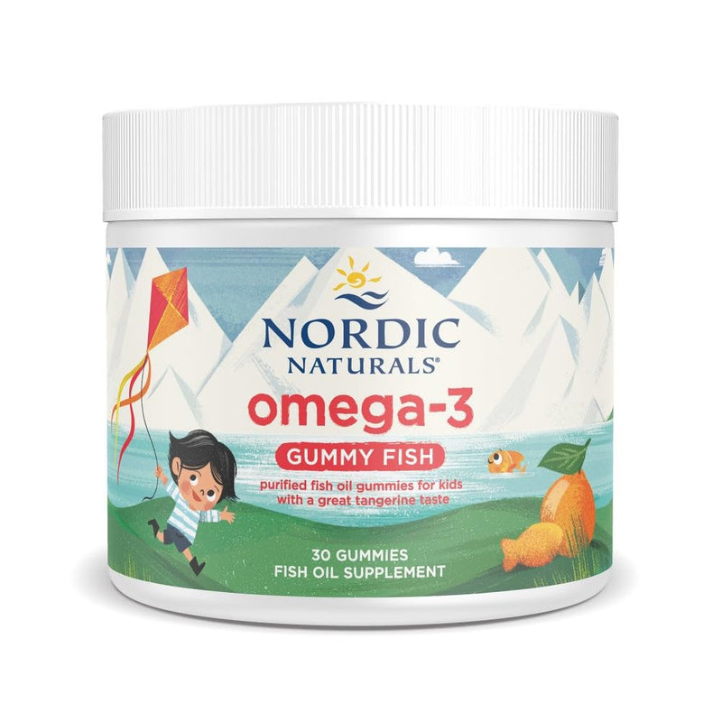Nordic Naturals Omega 3 Gummies, Fish Oil for Adults, 124mg EPA DHA 30Count | Supports heart, brain & joint health. 124mg EPA & DHA omega-3 fatty acids. Non-GMO gummy fish. Tangerine flavor. 30 servings Standard Packaging