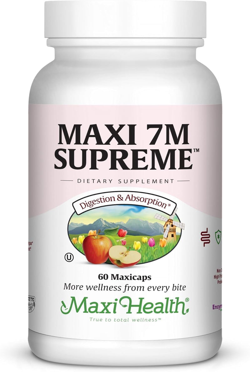 Maxi Health® Acidophilus Probiotic with Bifidobacterium (60 Capsules) | High Potency, 1 Billion CFUs, Lactobacillus & Bifidobacterium, Digestive & Immune Support 60 Count (Pack of 1)