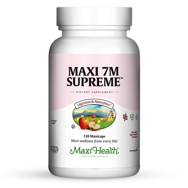 Maxi Health® Acidophilus Probiotic with Bifidobacterium (120 Capsules) | Kosher | Bifidobacterium & Prebiotic Apple Pectin | Digestive, Gut, Gas & Bloating Support | Vegetarian | Doctor Formulated 120 Count (Pack of 1)