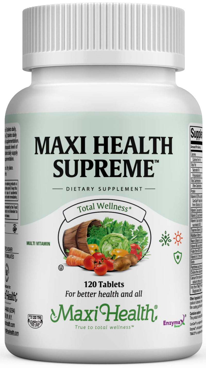Multivitamin for Men & Women – Supreme High Potency Daily Multi with Minerals, CoQ10 & Antioxidants – Energy, Immune Support, Bone, Heart & Wellness – Vitamin A, C, D, E, B12, B6 & Biotin 120 Tablets 120 Count (Pack of 1)