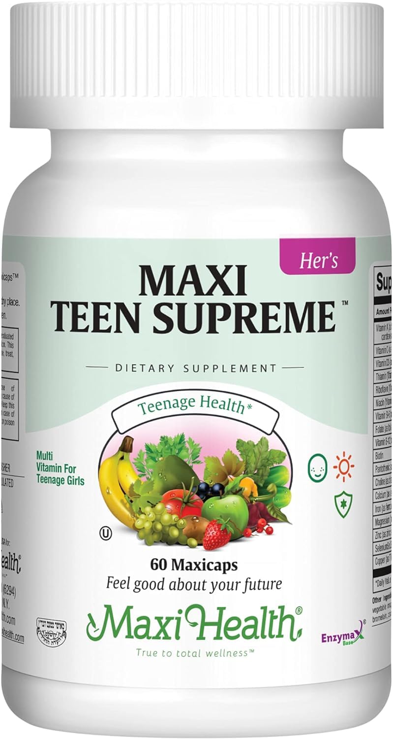 Teen Vitamins for Girls 12-17 - Teen Multivitamin Supreme with D3, Iron, Calcium, Biotin, Digestive Enzymes ‚Äì Teenager Girl Multi Vitamins for Energy, Immune & Mood Support ‚Äì 60 Count Unflavored Girls 60 Count (Pack of 1) - BeesActive Australia