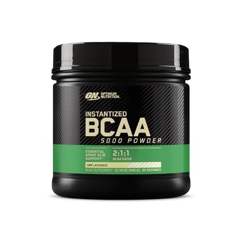 Optimum Nutrition Instantized BCAA Powder, 5000mg, 12.16 Oz Unflavored 12.16 Ounce (Pack of 1)
