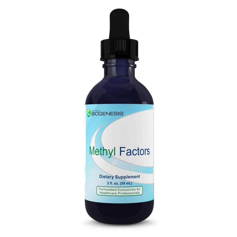 Nutra Biogenesis Methyl Factors, Vitamin B12 Drops, 2 fl oz | Methylfolate Drops Liquid for Women & Men, B Complex with Folic Acid for Kids & Adults