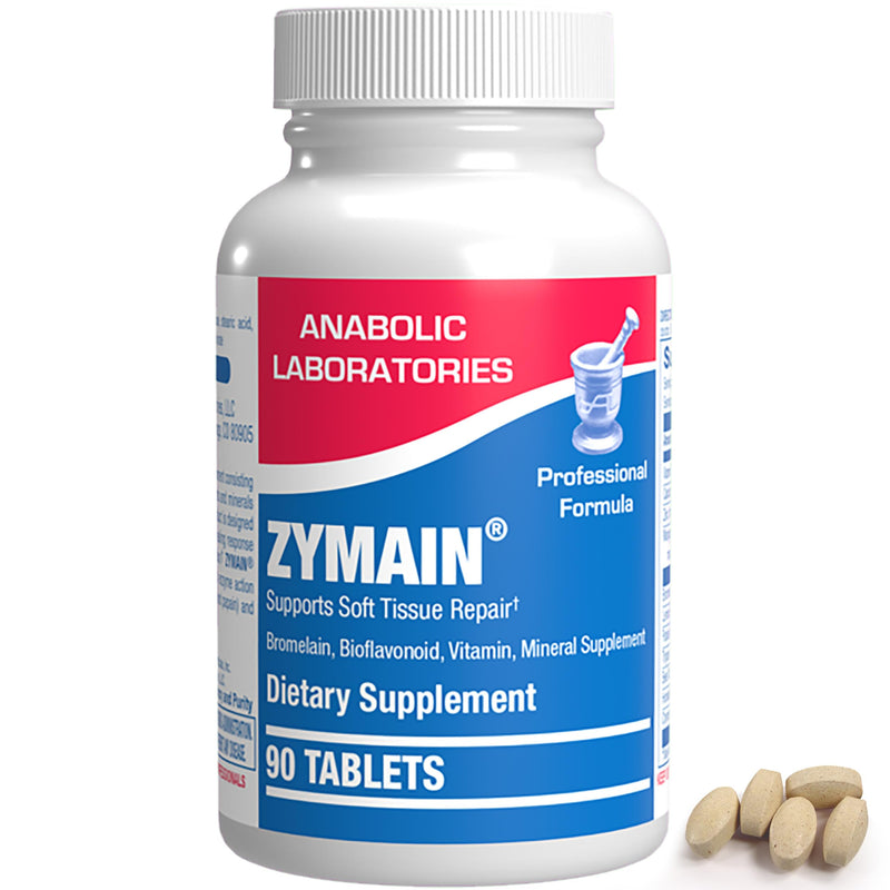 Bromelain Supplement for Soft Tissue Injuries - 90 Tablets - Vitamin C, Zinc, Citrus Bioflavonoids - Soft Tissue Support for Acute Injury Recovery - Zymain Proteolytic Enzymes, Minerals, Vitamins - BeesActive Australia