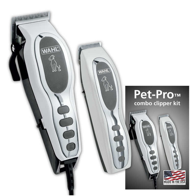 Wahl Pet-Pro Corded Clipper & Battery Trimmer Pet Grooming Combo Kit for Dogs with Light to Thick Coats, The Brand Used by Professionals - Model 9284 - BeesActive Australia