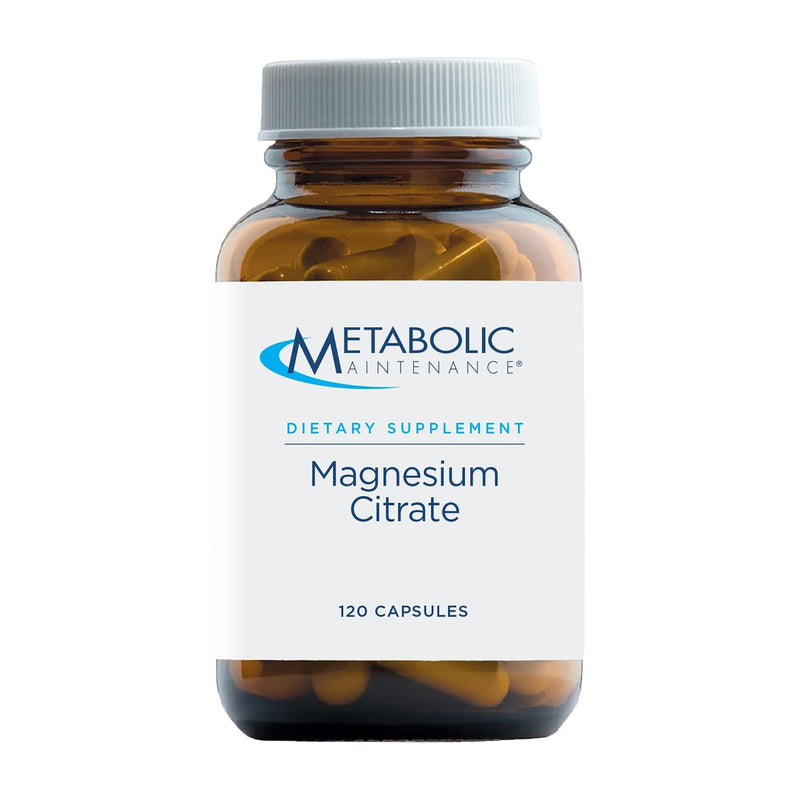 Metabolic Maintenance Magnesium Citrate 150 mg, 120 Capsules | Bioavailable Magnesium Citrate and Vitamin C for Energy, Bone Strength and Healthy Stress Response Support Unflavored 120 Count (Pack of 1)