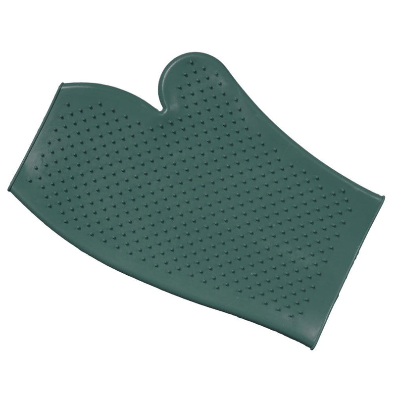 Tough 1 Rubber Grooming Gloves Hunter Green - BeesActive Australia