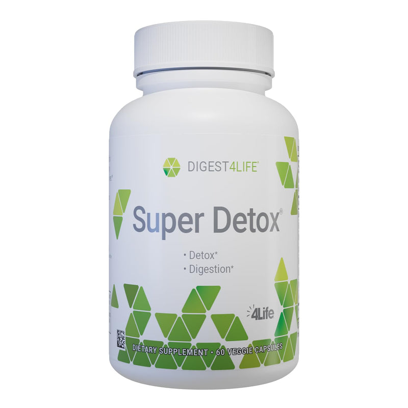 4Life Digest4Life Super Detox Liver Support with Milk Thistle, 60 Capsules | Healthy Digestion, Artichoke, Red clover, NAC, Calcium D-glucarate, Liver supplement, Cleansing, Gut and cellular wellness