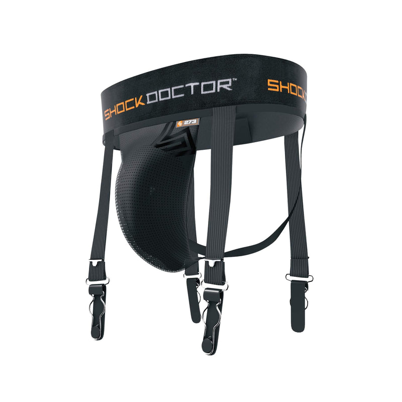 Shock Doctor Hockey Garter Supporter Jock Strap with Cup Pocket (Cup Not Included) Medium