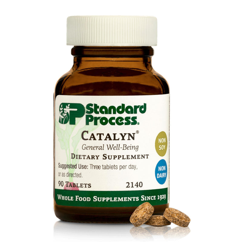 Standard Process Catalyn - General Well-Being Tablet to Aid Antioxidant Activity - Contains Vitamins A, B6 & D - Designed to Bridge Nutritional Gaps - Non-Dairy & Non-Soy - 90 Tablets (30 Servings) Regular 90 Count (Pack of 1)