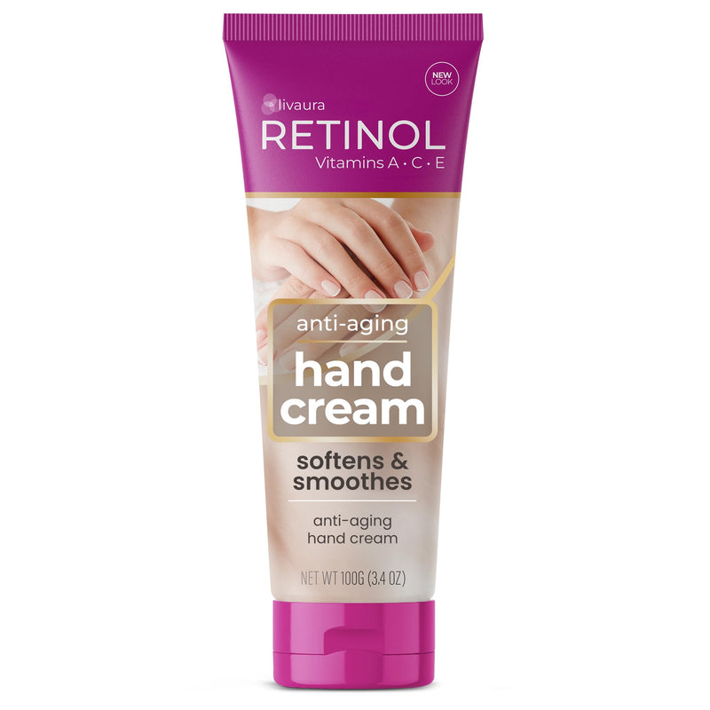 LIVAURA Retinol Anti-Aging Hand Cream – The Original Brand For Younger Looking Hands –Rich, Velvety Conditions & Protects Skin, Nails & Cuticles – Vitamin A Minimizes Age’s Effect on Skin (Women's) Women's Hand Cream