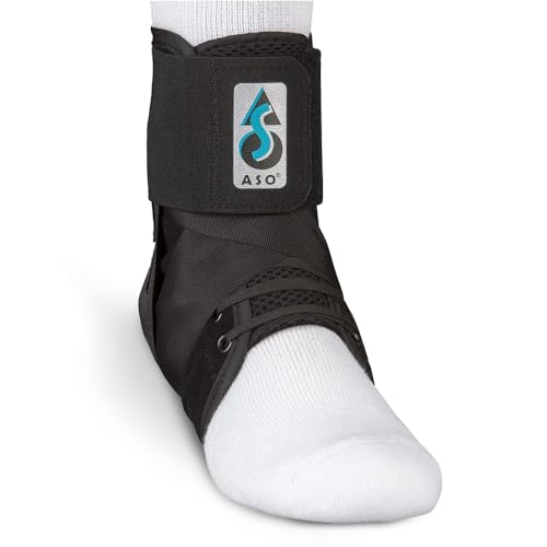 Med Spec ASO Speed Lacer Ankle Stabilizer Brace Sprain Support Black MD Medium