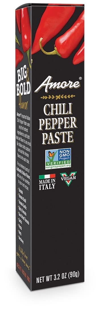 Amore Vegan Chili Pepper Paste In A Tube - Non GMO Certified and Made In Italy (Pack of 1) 3.2 Ounce (Pack of 1) - BeesActive Australia