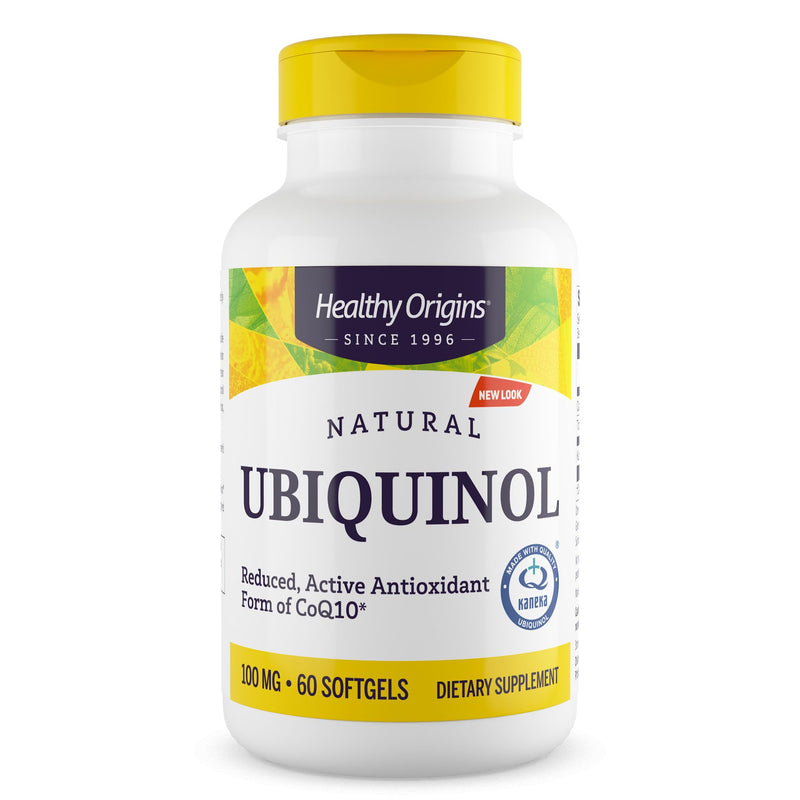 Healthy Origins Ubiquinol CoQ10 100 mg, Kaneka QH, 60 Softgels 60 Count (Pack of 1)