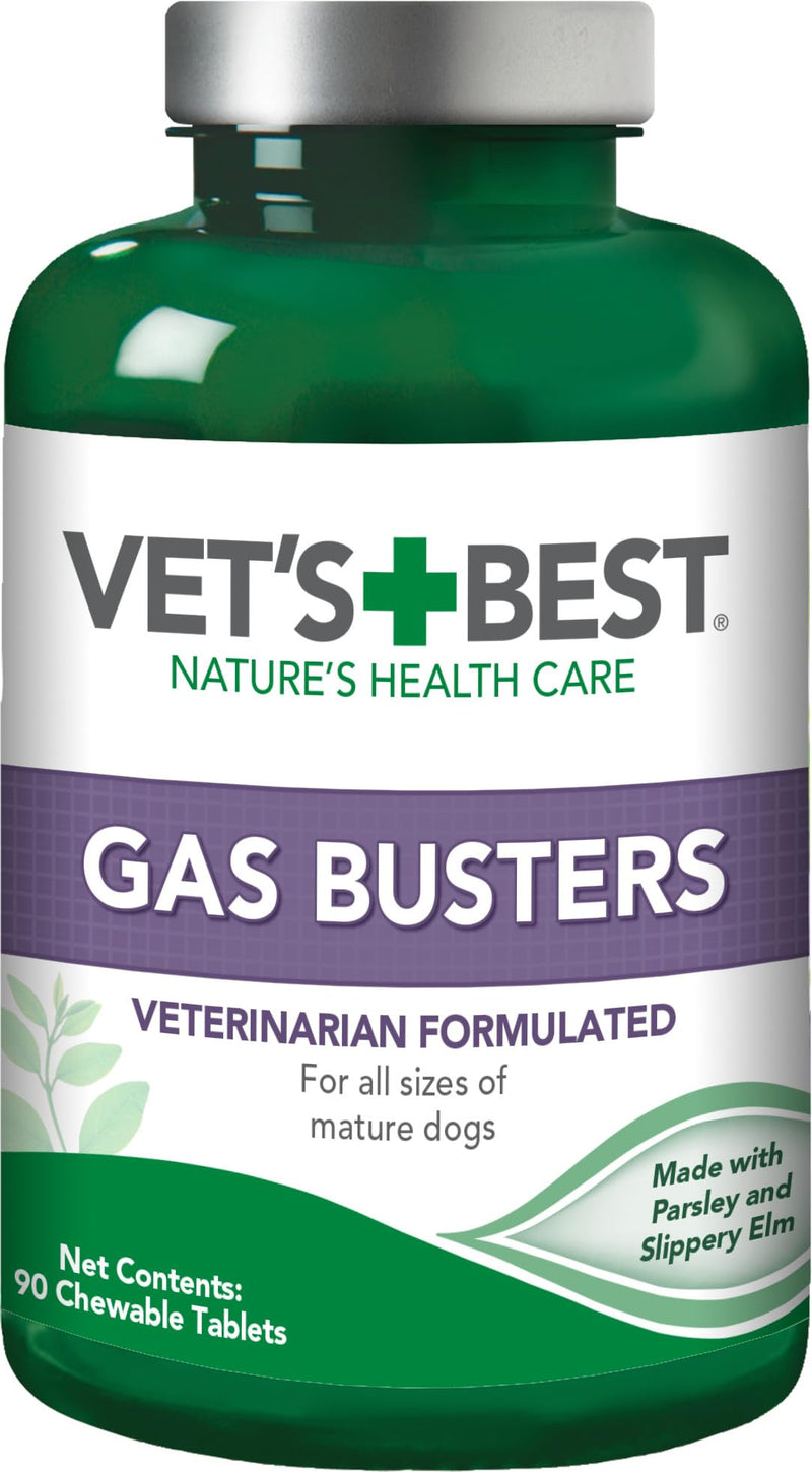 Vet's Best Gas Busters Dog Supplements for Gas Relief and Digestion Aid, 90 Chewable Tablets, USA Made - BeesActive Australia