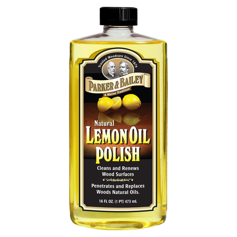 PARKER & BAILEY LEMON OIL POLISH - Natural Lemon Scented Wood Cleaner & Furniture Polish, Cleans, Renews, Restores & Rejuvenates Wood Surfaces, 16oz - BeesActive Australia
