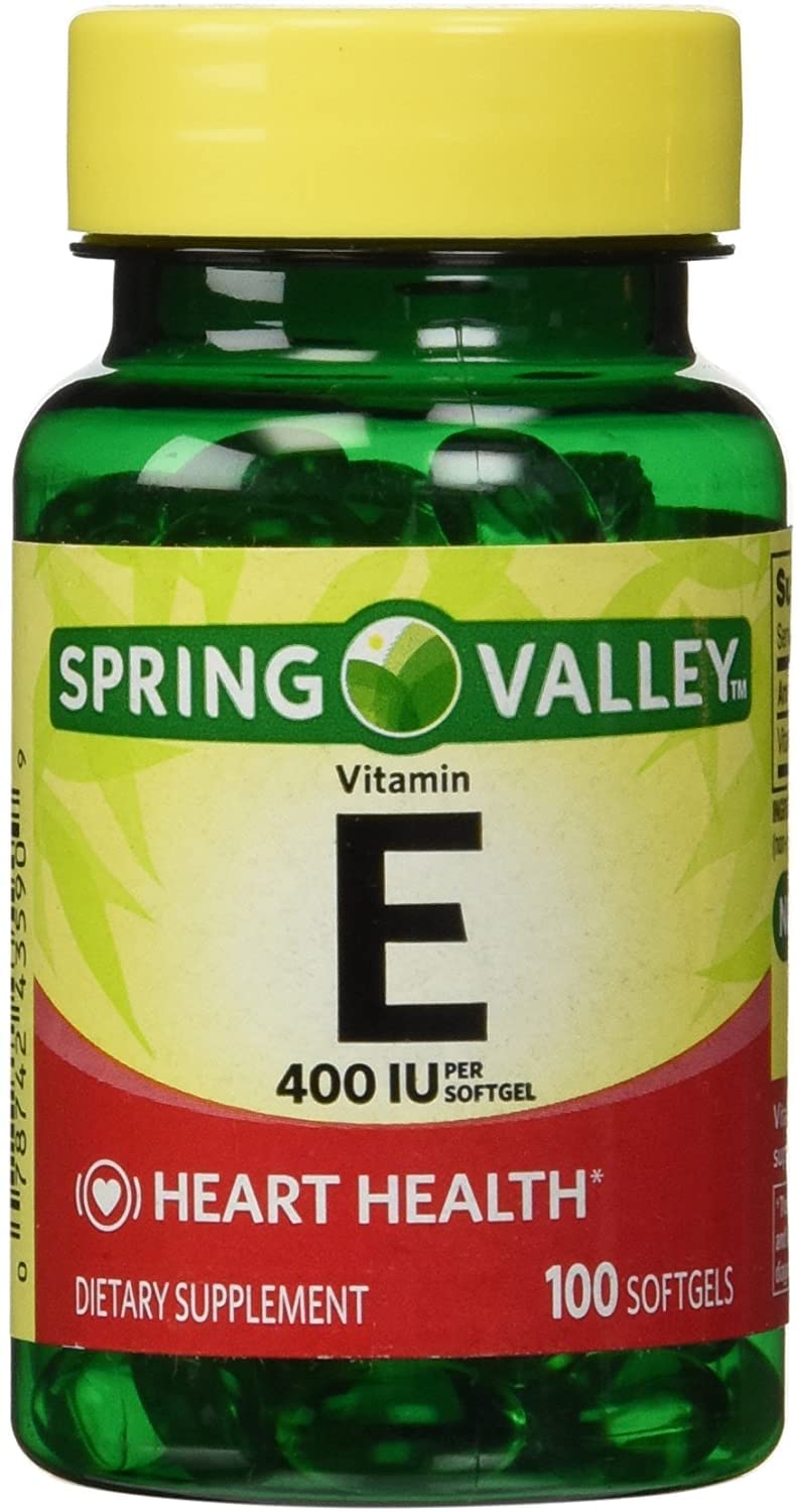 Spring Valley - Vitamin E 400 IU, Water Soluble, 100 Softgels - BeesActive Australia