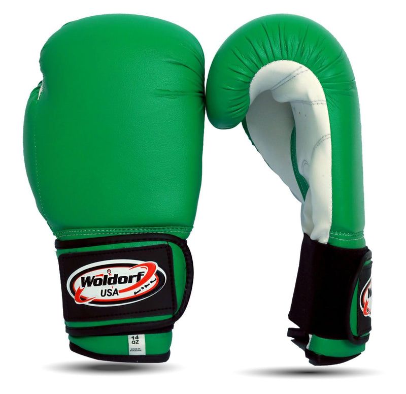 Boxing Gloves Kickboxing Muay Thai Punching Bag Vinyl Green - Durable Multi Layered Foam Padded Offers Unbeatable Price Kids and Adult Sizes 12oz