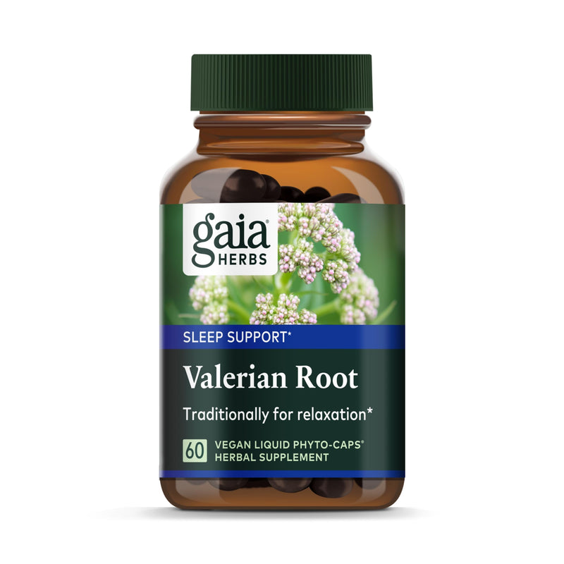 Gaia Herbs Valerian Root - Natural Sleep Support for a Natural Calm to Help Relaxation to Prepare for Sleep - with Organic Valerian Root Extract - 60 Vegan Liquid Phyto-Capsules (30-Day Supply) Standard Packaging - BeesActive Australia