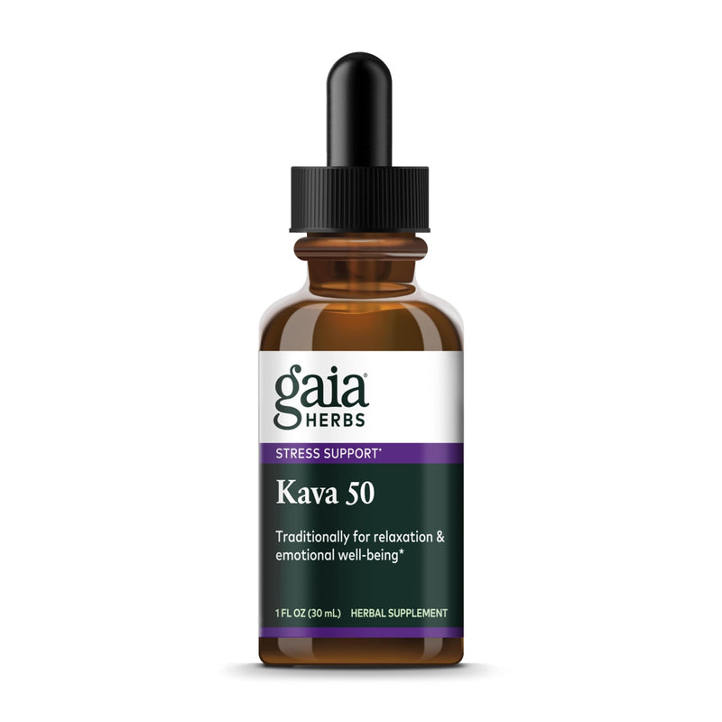 Gaia Herbs Kava Root Extra Strength - Helps Sustain a Sense of Natural Calm, Relaxation,* and Emotional Wellness During Times of Stress - Made with Noble Kava Cultivars - 1 Fl Oz (20-Day Supply) Standard Packaging - BeesActive Australia
