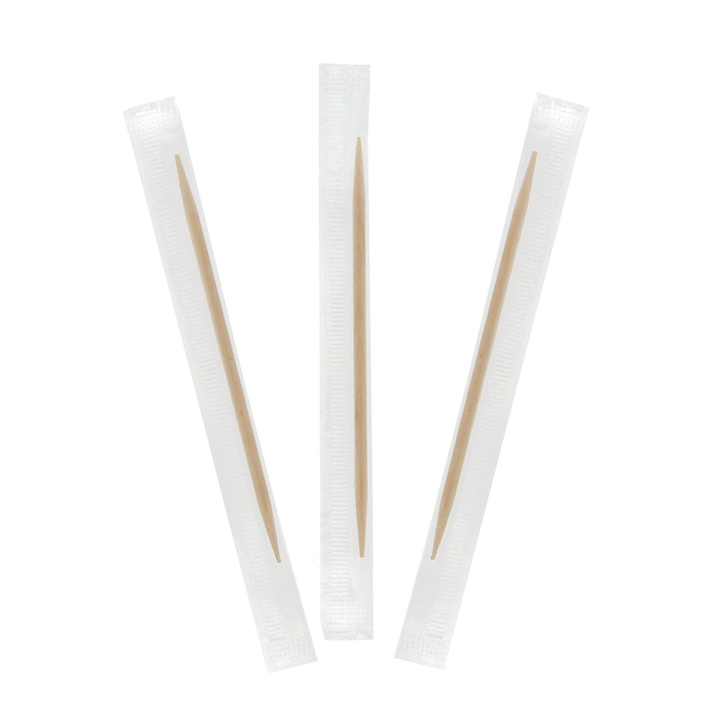 Royal Plain Individual Cello Wrapped Toothpicks, Package of 1000 2.5"