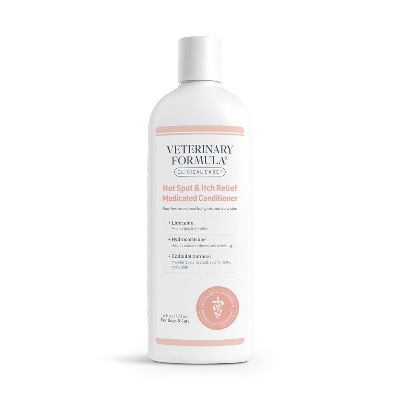 Veterinary Formula Clinical Care Hot Spot & Itch Relief Cat & Dog Medicated Conditioner, 16 oz – Oatmeal Conditions Skin for a Lustrous Coat, Formulated to Help Alleviate Itchy Skin 16 Fl Oz - BeesActive Australia