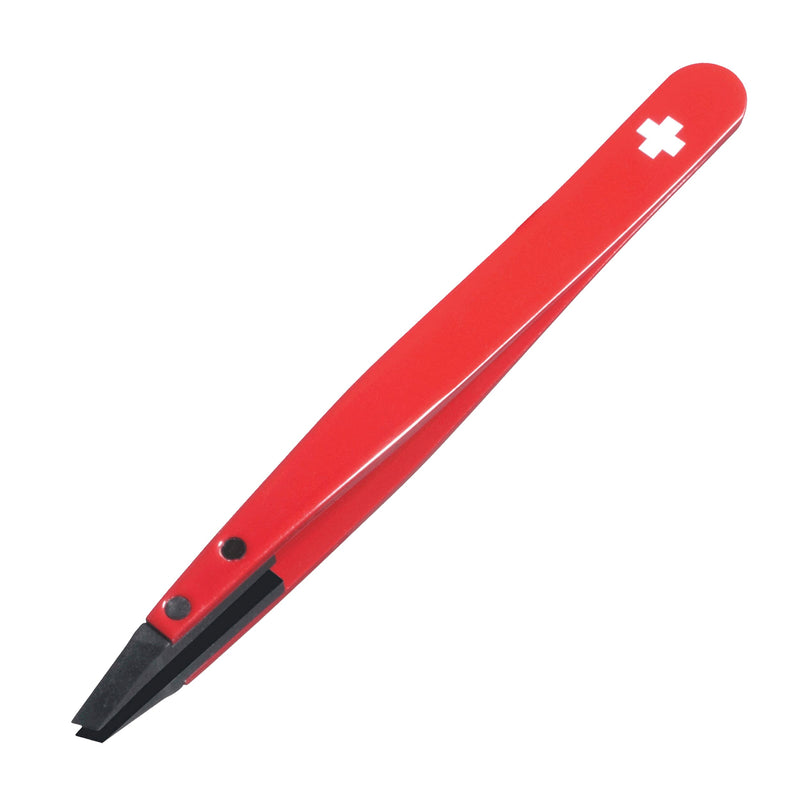 Rubis Classic Techno Swiss Cross Tweezers, Epoxy Coated Stainless Steel for Precise Eyebrows and Hair Removal 1KS101,Rubis Switzerland Swiss Made World Renowned Precision - BeesActive Australia