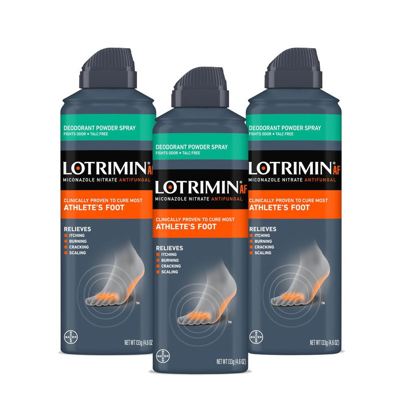 Lotrimin Medicated Deodorant Powder Spray with Miconazole Nitrate 2%, 4.6 oz (Pack of 3) Fresh 4.6 Ounce (Pack of 3) - BeesActive Australia