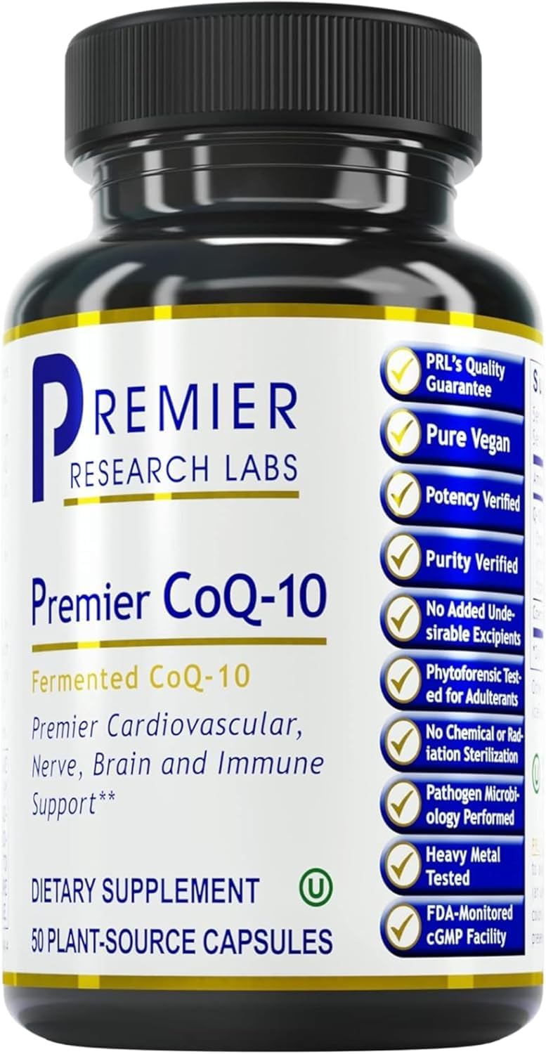 Premier Research Labs CoQ10 - Coenzyme Q10, Co Q 10 Supplement, 100mg Capsules, Ubiquinol Co Enzyme Q-10 with Red Algae & MCT Oil - 50 Vegetarian Capsules