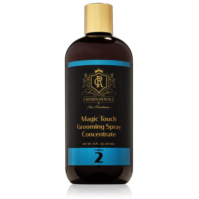 Crown Royale Magic Touch Formula 2 Pet Grooming Spray Concentrate, No Heavy Build-Up, Finishing Spray, Prevents Coat Matting, Formulated with Conditioners, Made in USA, 16 oz